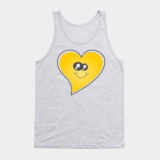 Happy Yellow Heart Tank Top